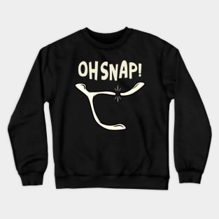 'Oh Snap ' Cool Thanksgiving  Turkey Wishbone Crewneck Sweatshirt